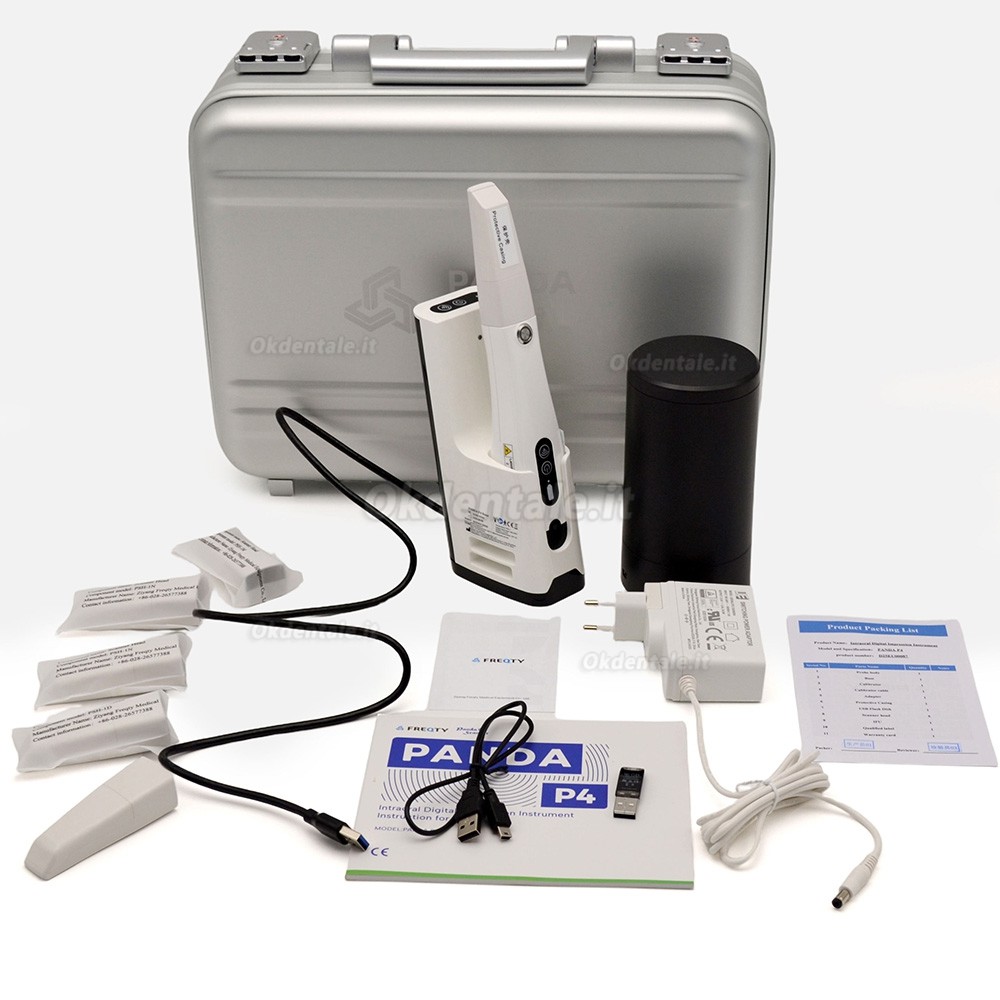 Scanner intraorale 3D wireless Panda P4 con 6 puntali di scansione